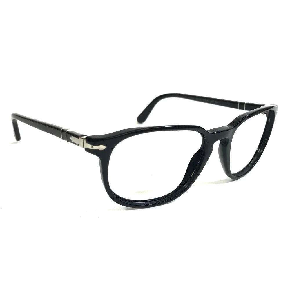 Persol Eyeglasses Frames 3019-S 95/31 Shiny Black Square Full Rim 52-18-140